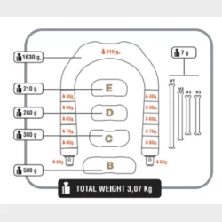 D&D halsvgt - 3 kg - Sort