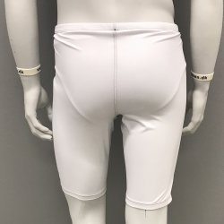 Hvide badebukser Jammer m. korte ben - Agonswim