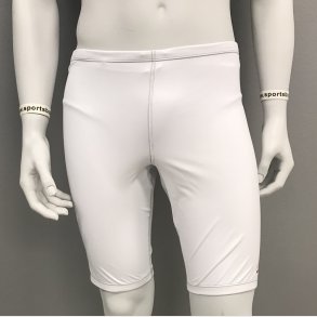 Hvide badebukser Jammer m. korte ben - Agonswim