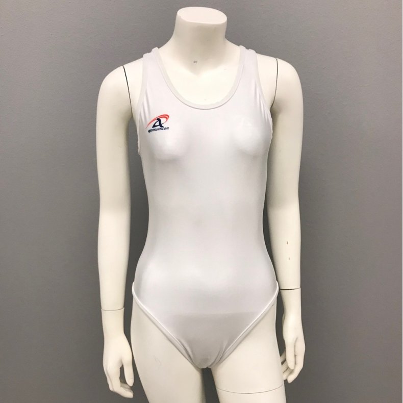 Hvid Full back badedragt - uden lynls - Agonswim
