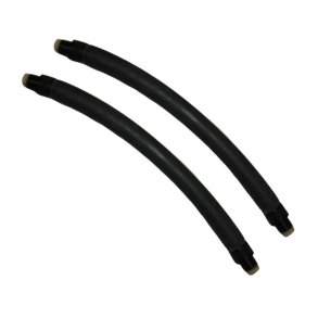  Par elastikker m. gevind -Sort Latex - 16 mm