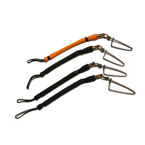 Bongie - silikone - shock chord / SNAP swivel - Flere farver