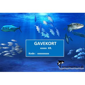 Gavekort til alt i butikken - Motiv - En masse fisk