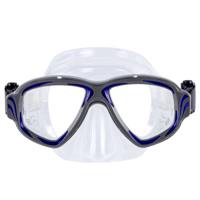 Dykkermaske med styrkeglas - Voksen - model M200 Tahiti - bl