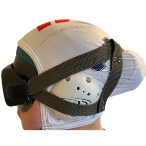 Lair -  Remsystem til langt hr inkl. 2 snorkelholder - Mange farver - 25 mm bred nylon