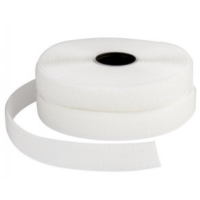 Velcrobnd - Hvid - Bredde 25 mm - 1 meter